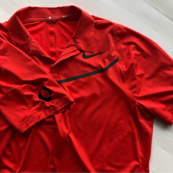 Nike Other - NIKE Dri Fit Tiger Woods Collection Polo Men’s Size Large 1/4 Zip Red